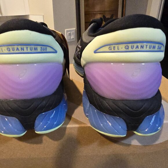 Asics Sportstyle Gel-Quantum 360 VIII Black Blue 1203A305 004 Mens Size 10 SHOES - Picture 7 of 10